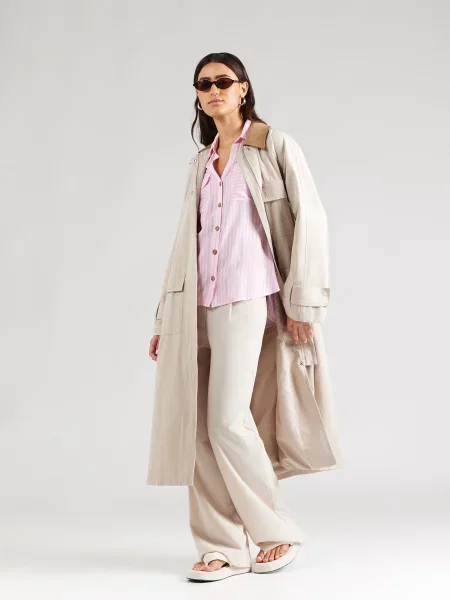 VERO MODA Bluză VMBUMPY roz deschis alb