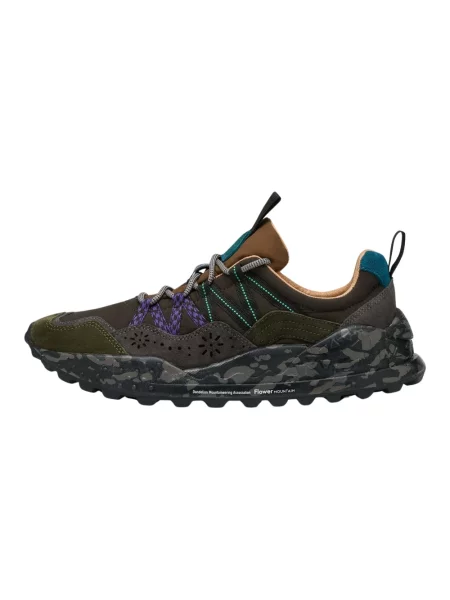 Sneakersy Flower Mountain zamszowe w kwiatki czarne