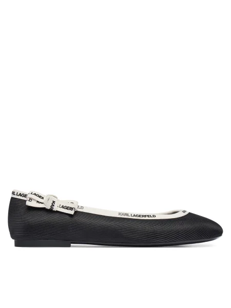 Karl Lagerfeld Balerini / alb negru