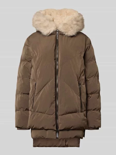Pikowana kurtka z wykończeniem ze sztucznego futra model SNOW' Blonde No. 8