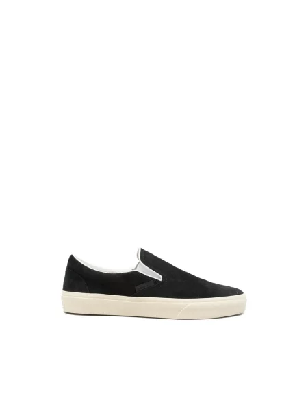 Sneakersy Tom Ford skórzane wsuwane czarne