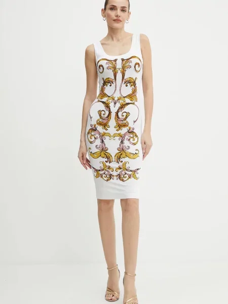 Versace Jeans Couture sukienka mini dopasowana biały