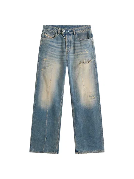 Szerokie jeansy Diesel D-Sire niebieskie