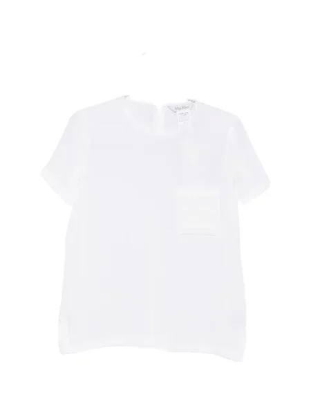 Tricou Max Mara cu broderie alb