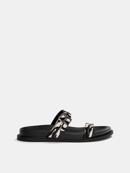 Pull&Bear Saboți ecru negru