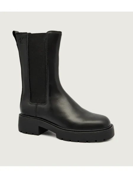Calvin Klein Bokacsizma Chunky High Chelsea fekete
