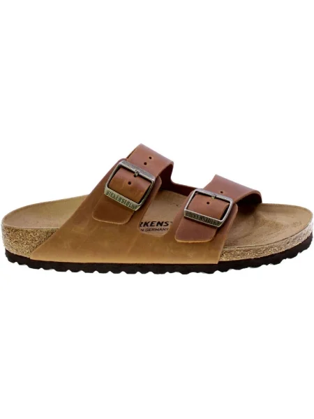 Birkenstock De piele șlapi Arizona | narrow fit maro