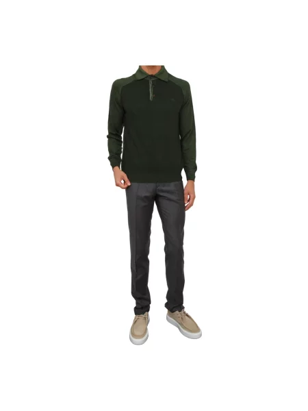 Sweter Etro wełniany z logo zielony