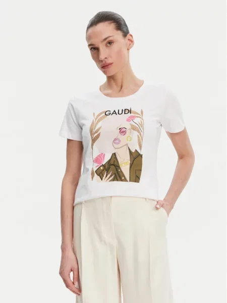 Gaudi Marškinėliai Regular Fit balta