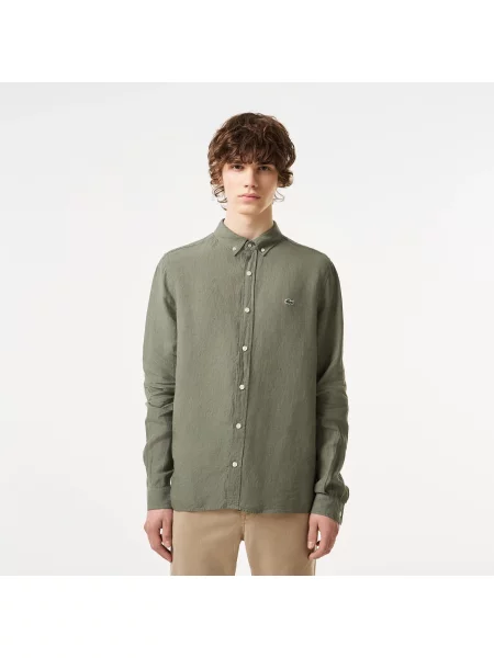 Рубашка Lacoste зеленая