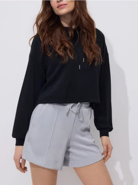 Reserved Szorty z modalem jasnoszary