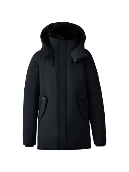 Palton Mackage cu glugă negru