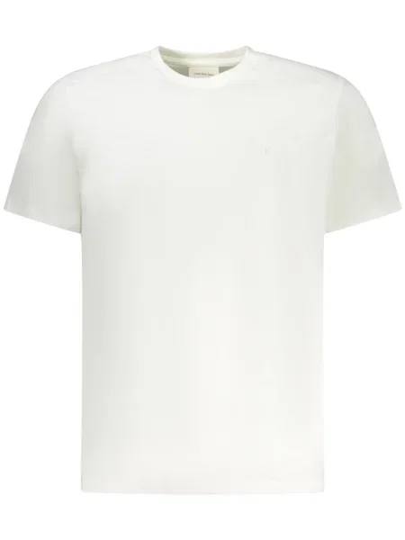 Tricou Calvin Klein Jeans clasic scurt alb