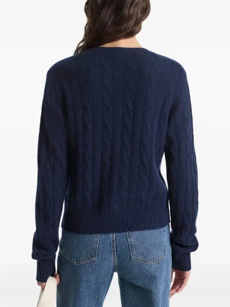 Cardigan Sporty & Rich tricotate albastru