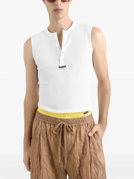 Cămașă Dolce & Gabbana fără mâneci alb