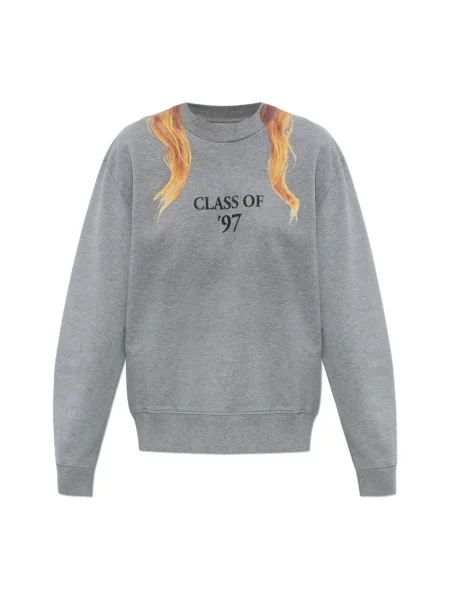 Bluza Mm6 Maison Margiela z nadrukiem szara