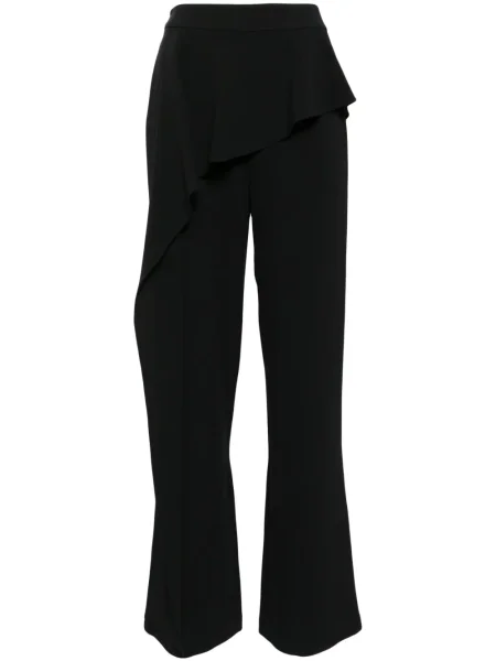 Spodnie Edward Achour Paris z falbankami dzwony czarne