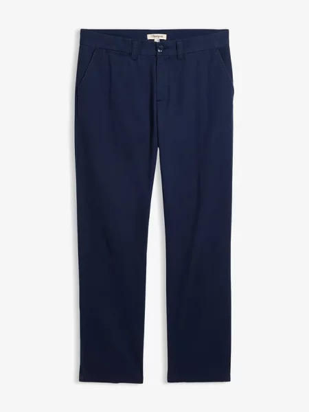 Spodnie chino Regular Fit Straight z czystej bawełny niebieskie