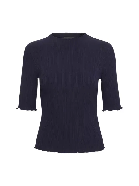 Koszulka Karen By Simonsen z falbankami niebieska