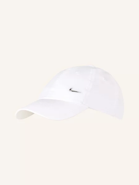 Kšiltovka Nike Dri-Fit Club Unstructured Metal Swoosh bílá/metalická stříbrná bílá