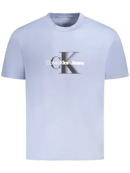 Тениска Calvin Klein Jeans с принт синьо