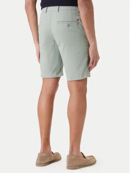 Tommy Hilfiger Kratke hlače iz tkanine Denton zelena