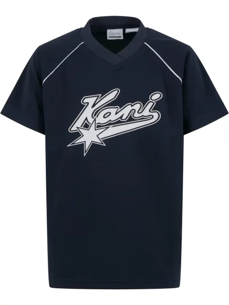 Karl Kani Tricou Varsity Star Soccer albastru închis alb