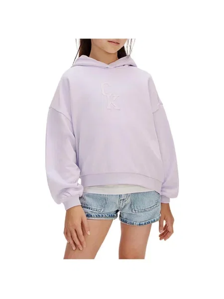 Geacă de blugi copii Calvin Klein Jeans violet