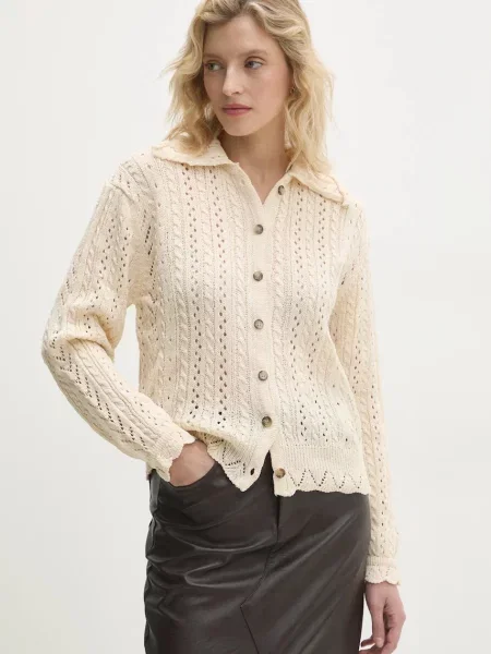 Жилетка Answear Lab от лека материя бежово