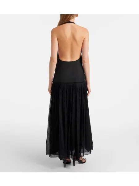 Rochie maxi Róhe de lână negru