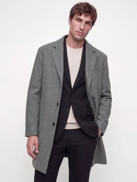 JACK & JONES Palton de primăvară-toamnă JJEJAMES amestecat gri