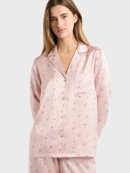 Смугаста сорочка Etam рожева