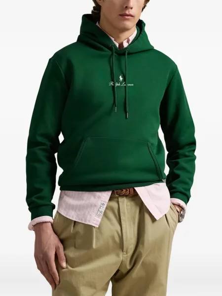 Chiloți Polo Ralph Lauren din țesătură twill cu autograf cu glugă albastru