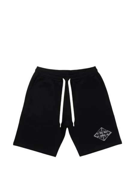Pantaloni scurți Exit Society cu imagine cu cordon negru