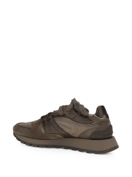 Fűzős szarvasbőr sneaker Brunello Cucinelli barna