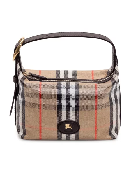 Torebka Burberry w kratkę beżowa