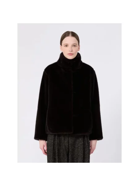 Krótka kurtka Max Mara brązowa