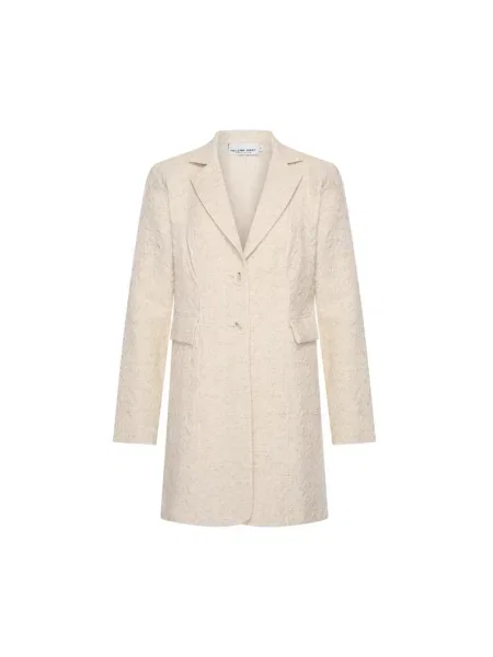 Lniany płaszcz Helena Hart beżowy
