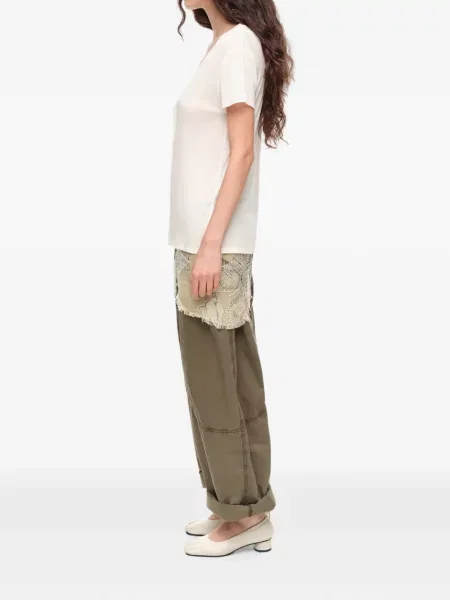 Tricou Bimba Y Lola cu decolteu în V alb