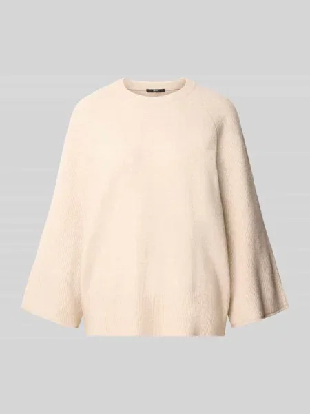 Sweter z dzianiny o kroju relaxed fit z dodatkiem wełny Zero beżowy