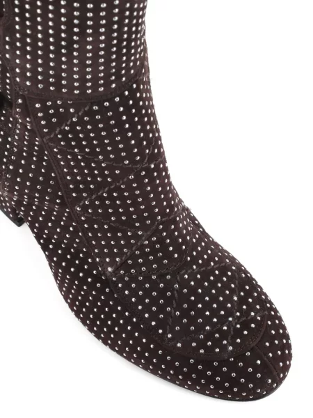 Botine Laurence Dacade din piele de căprioară maro
