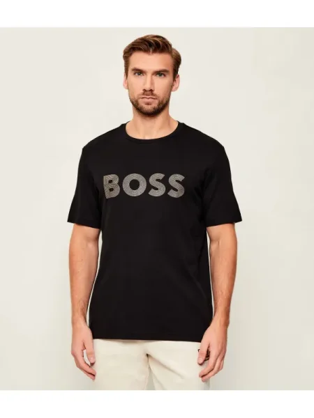 BOSS Tricou Logo Future negru