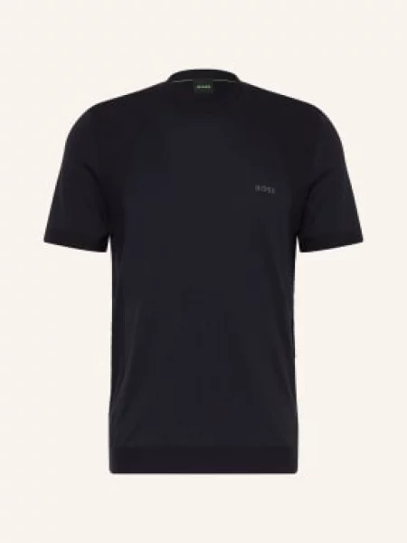Boss Pletené Tričko Momentum-Lite tmavě modrá