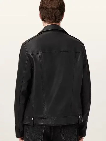 Кожаная куртка Allsaints черная