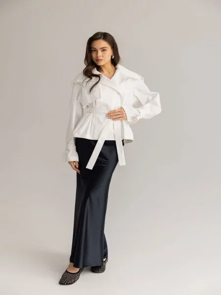 Тренч FloveTouch ukorochenyi.trench білий