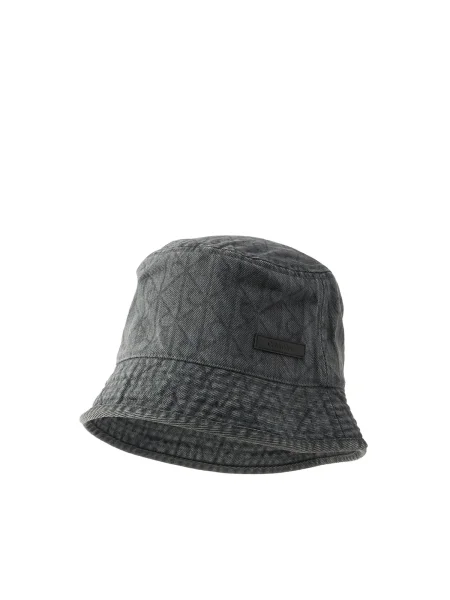 Pălărie Calvin Klein Denim Emblem Burnout Bucket gri