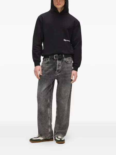 Hoodie Karl Lagerfeld Jeans με σχέδιο μαύρο