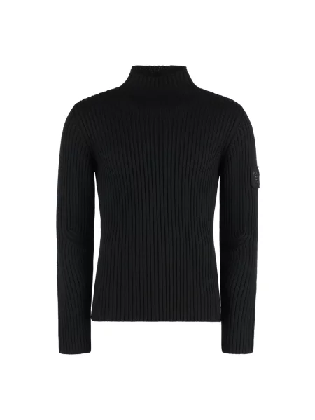 Sweter z golfem Prada wełniany czarny