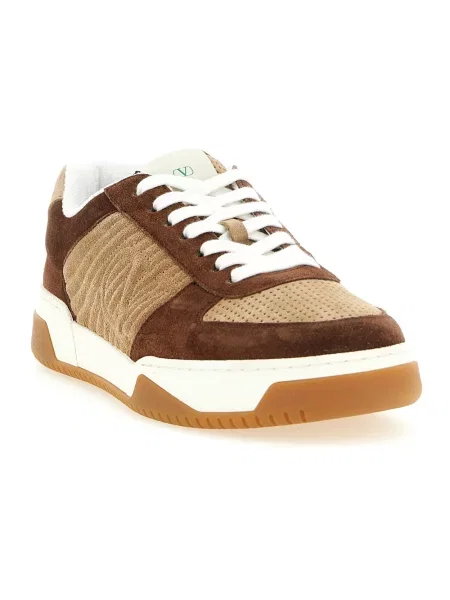 Sneakersy Valentino Garavani skórzane brązowe