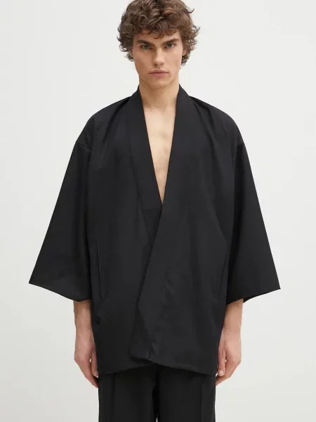 Vlněné sako Needles Haori černá